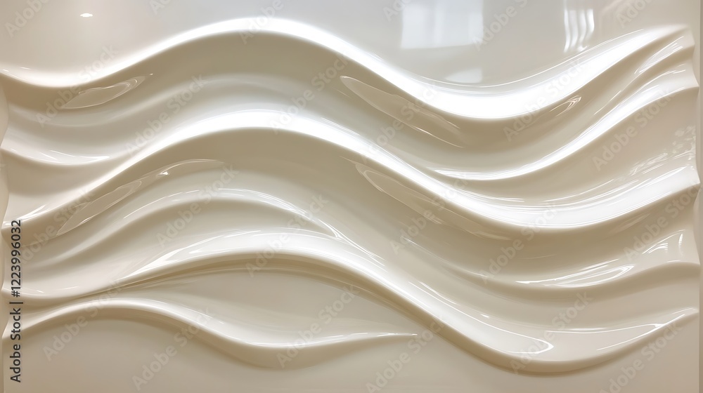 Obraz premium Abstract White Wave Panel Design