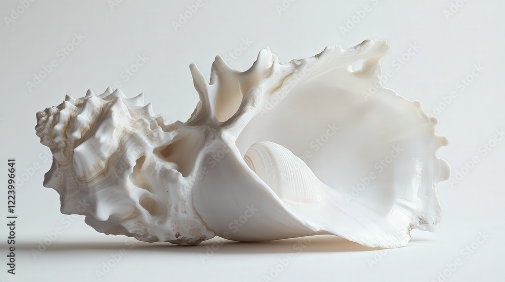conch shell and clam, emphasizing their unique shapes and the natural beauty of these marine invertebrates conch shell and clam, emphasizing their unique shapes and the natural beauty of these marine invertebrates