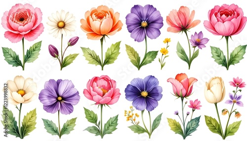 Various flower images, spring plant background images