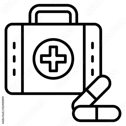 First Aid Kit  Icon Element For Design