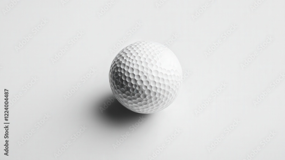 isolated white dimpled golf ball, capturing the fine details of its textured surface isolated white dimpled golf ball, capturing the fine details of its textured surface