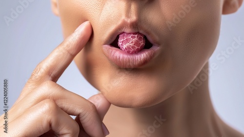 A Visual Depiction of Tongue Cancer: Understanding the Abnormal Growth on the Tongue and Its Impact on Oral Health. Insights into the Seriousness of This Condition photo