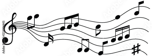 Melodic Flow of Musical Notes