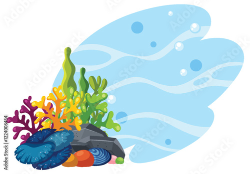 Colorful Underwater Sea Creature Illustration