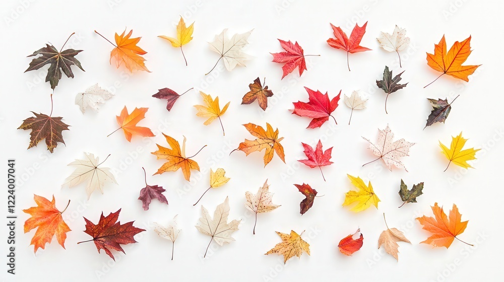 variety of falling autumn maple leaves, capturing the essence of the season and the natural beauty of the plant life variety of falling autumn maple leaves, capturing the essence of the season and the natural beauty of the plant life