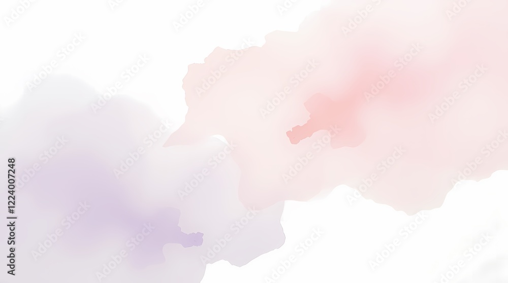 Obraz premium Abstract watercolor painting, featuring delicate washes of soft lavender, rose, and ivory, exhibiting a serene and ethereal mood, with soft edges and a painterly feel.jpg