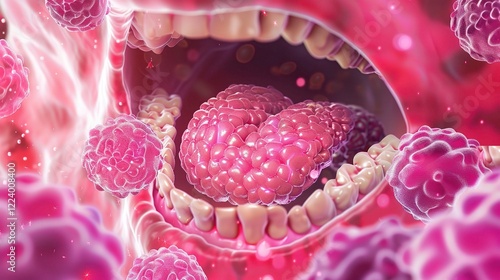 A Visual Depiction of Tongue Cancer: Understanding the Abnormal Growth on the Tongue and Its Impact on Oral Health. Insights into the Seriousness of This Condition photo