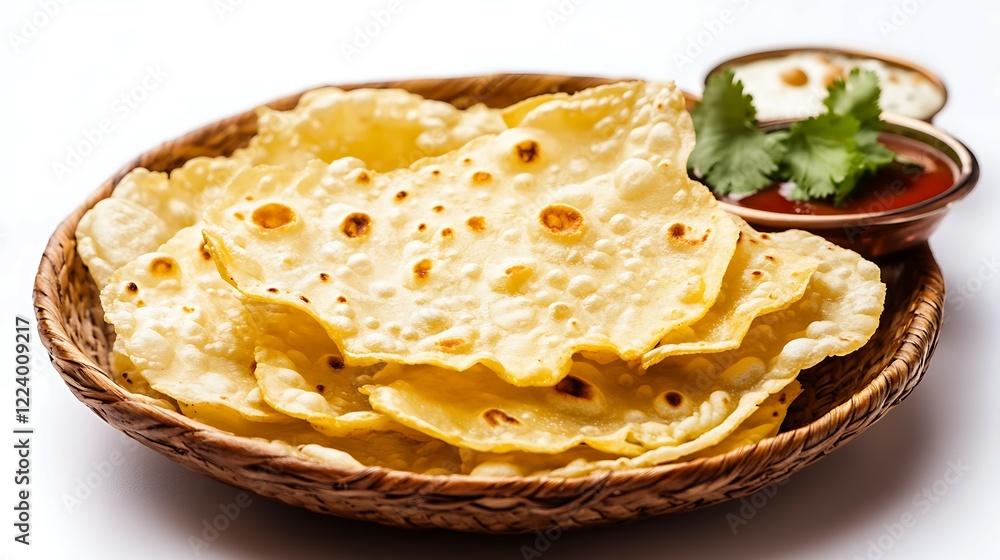 Gujarati chapati or corn tortillas with tomato ketchup Gujarati chapati or corn tortillas with tomato ketchup