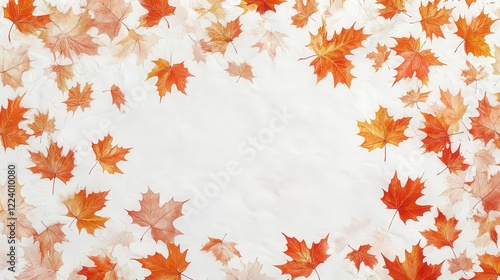 pattern of falling autumn maple leaves, capturing the beauty of the season and the natural elegance of the plant life