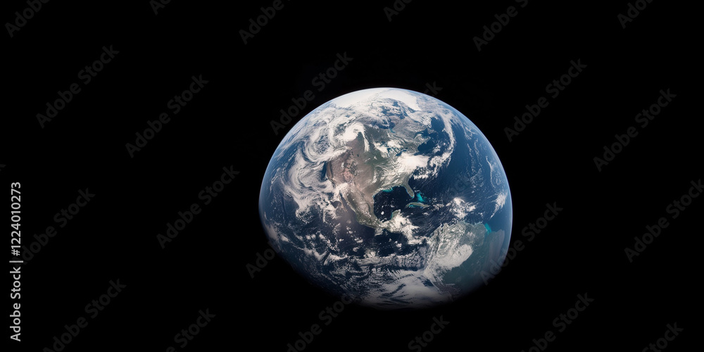 Beautiful view of earth from outer space Beautiful view of earth from outer space