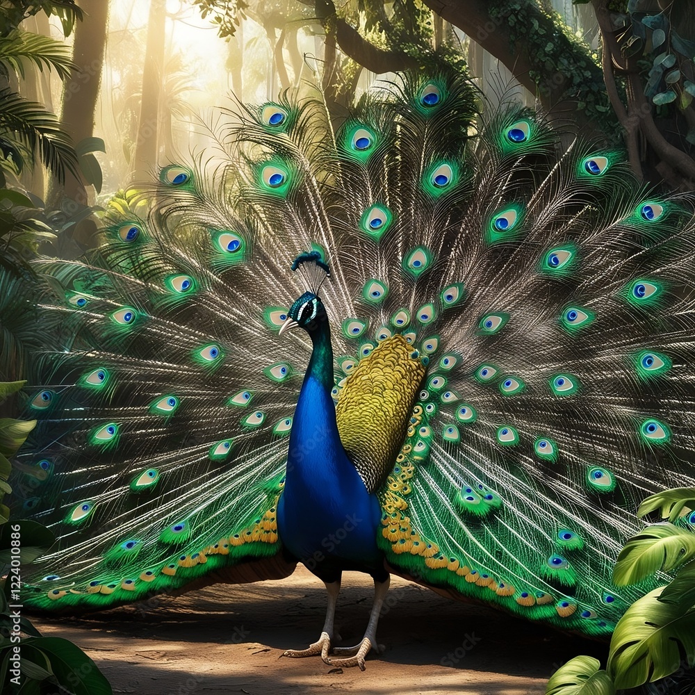 Obraz premium peacock with feathers