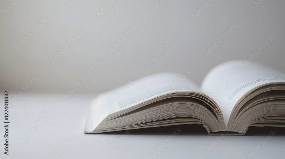 book page open, showcasing the detail and design of printed material, emphasizing the role of publication in a refined context book page open, showcasing the detail and design of printed material, emphasizing the role of publication in a refined context