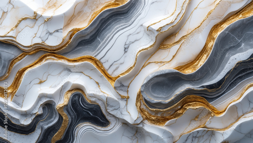 Elegant marble texture with white, gray, and gold veins. Luxurious and sophisticated natural stone pattern, perfect for backgrounds, interior design, and digital art. Elegant marble texture with white, gray, and gold veins. Luxurious and sophisticated natural stone pattern, perfect for backgrounds, interior design, and digital art.