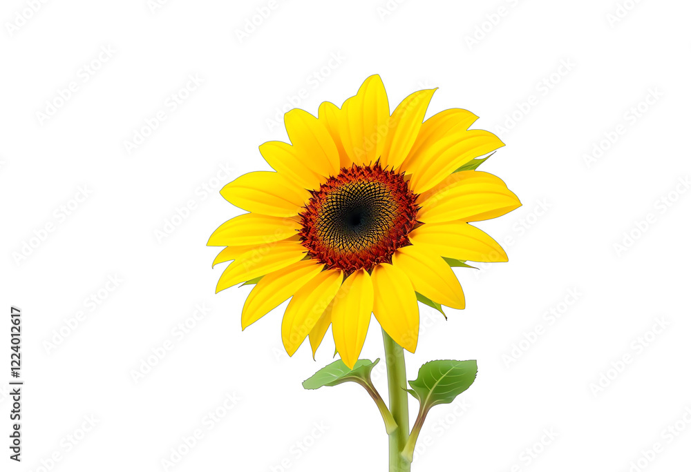 Obraz premium Sunflower on a Transparent Background