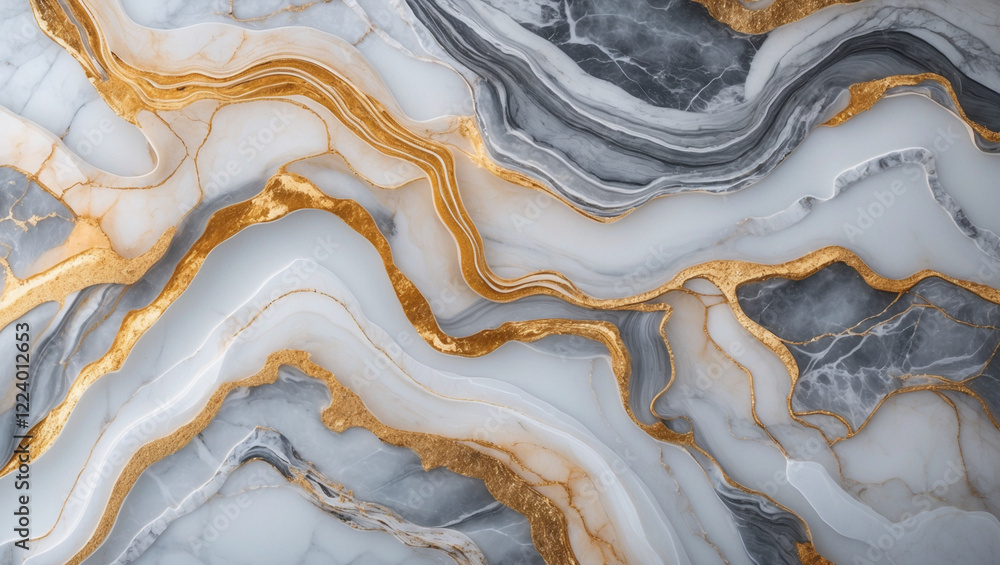 Elegant marble texture with white, gray, and gold veins. Luxurious and sophisticated natural stone pattern, perfect for backgrounds, interior design, and digital art. Elegant marble texture with white, gray, and gold veins. Luxurious and sophisticated natural stone pattern, perfect for backgrounds, interior design, and digital art.