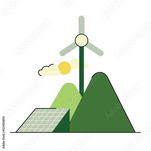 Wind turbine icon