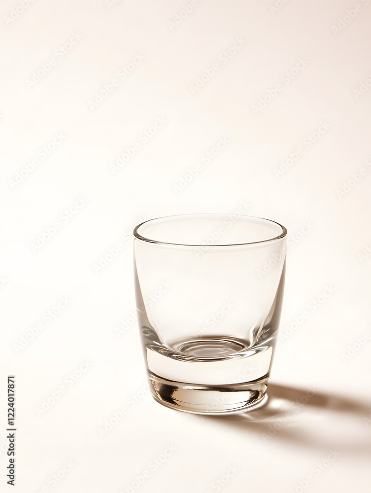 Minimalist clear glass on neutral background perfect for product presentation and advertising : Generative AI Minimalist clear glass on neutral background perfect for product presentation and advertising : Generative AI