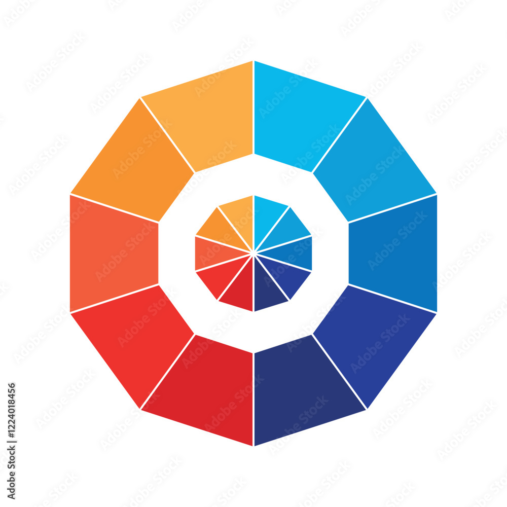 Fototapeta premium Color Wheel | Interactive Color Theory Tool | Attractive color wheel