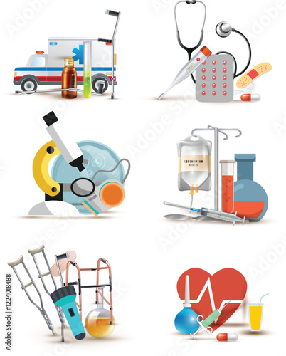 Doctor Elements Vector Set