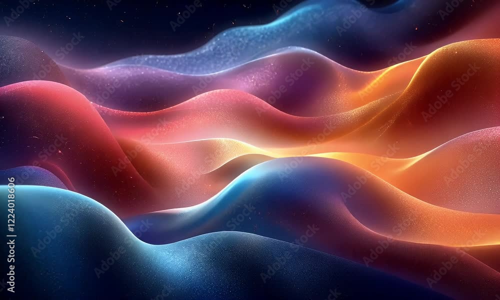 Colorful Waves Abstract Background Digital Art Colorful Waves Abstract Background Digital Art