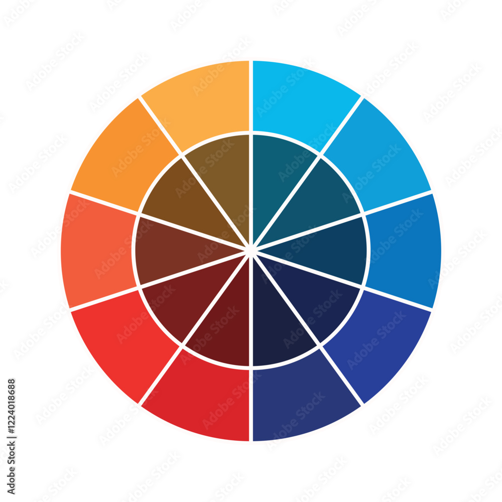Fototapeta premium Color Wheel | Interactive Color Theory Tool | Attractive color wheel
