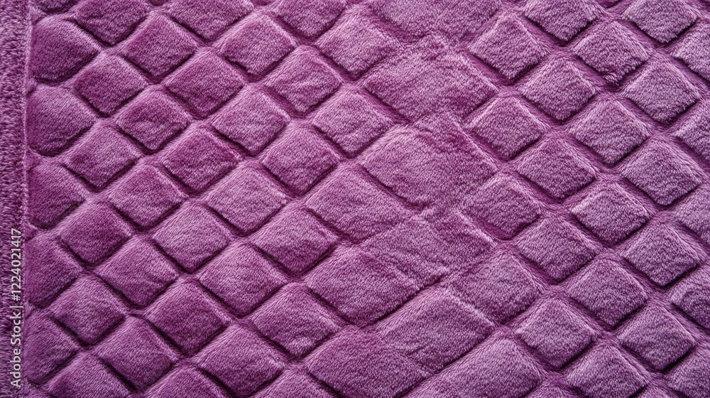 Fototapeta premium A textured purple fabric with a diamond pattern, ideal for home decor or upholstery.
