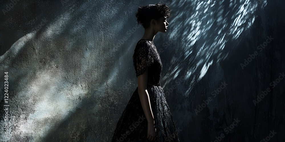 Obraz premium High-Fashion Setup with Dramatic Lighting and Stylish Design Elements