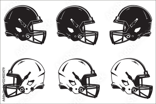 American Football Helmet Vector Art