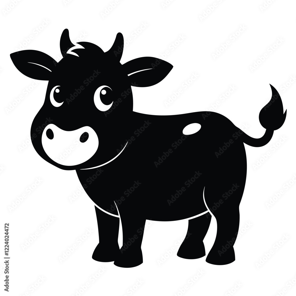 This little black cow is amusing and wonderful. This little black cow is amusing and wonderful.