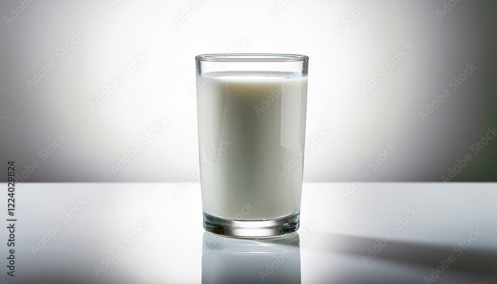 Glass of milk on a white surface. Refreshing and simple. Glass of milk on a white surface. Refreshing and simple.