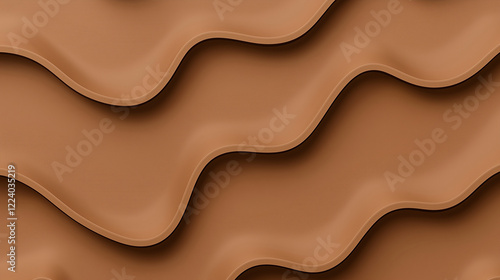 A warm, earthy brown abstract wave pattern with smooth, flowing lines.