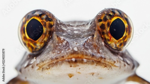 Close-up of an isolated mudskipper fish, amphibious species with unique features on a white background photo