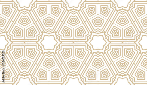 Stylish background with seamless geometric ornament. Vector illustration for design, interior, fashion