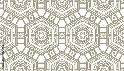 Geometric pattern in repeat. Seamless background, Design for prints on fabrics, textile, paper, wallpaper, interior, patchwork