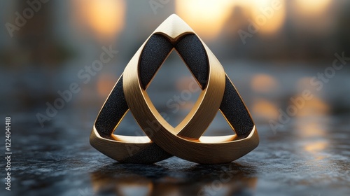 Abstract Art Metal Jewelry Design photo