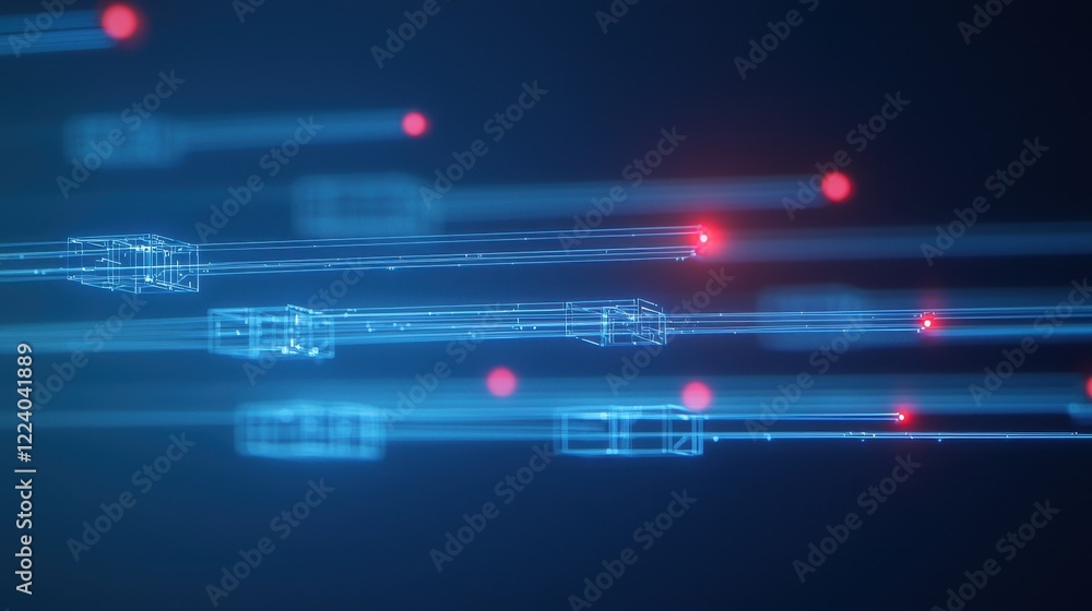 Futuristic Technology Concept with Neon Light Effects Futuristic Technology Concept with Neon Light Effects