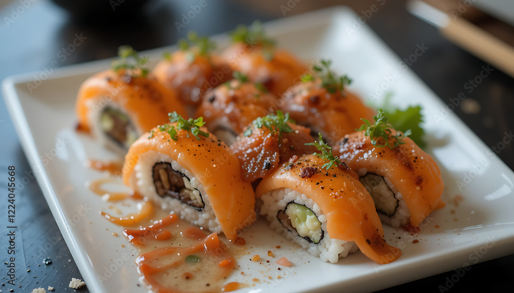 sushi with shrimp delicious food, hd image sushi with shrimp delicious food, hd image