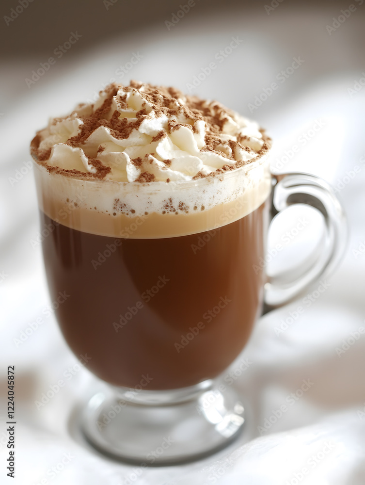 Rich Hot Chocolate with Fluffy Whipped Cream for a Decadent Winter Treat : Generative AI Rich Hot Chocolate with Fluffy Whipped Cream for a Decadent Winter Treat : Generative AI