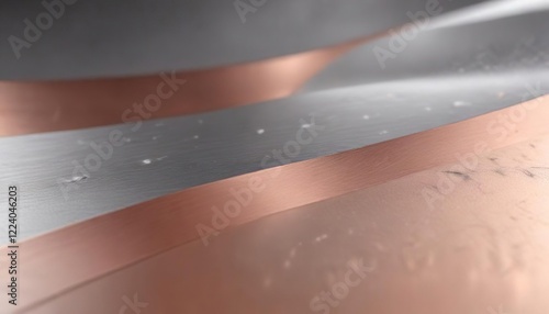 Aluminum texture background with rose gold accent and soft focus effect, blurred, soft