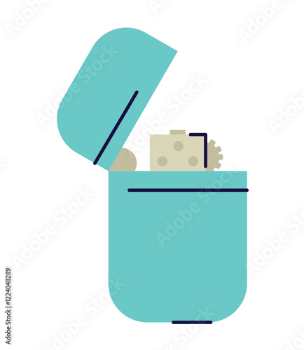 Travel shaving kit icon