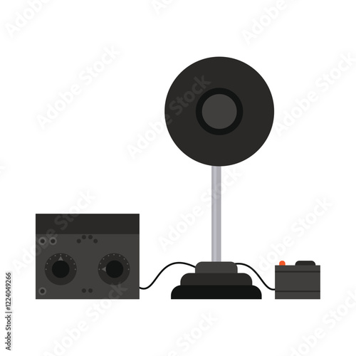 Microphone stand vintage audio equipment icon
