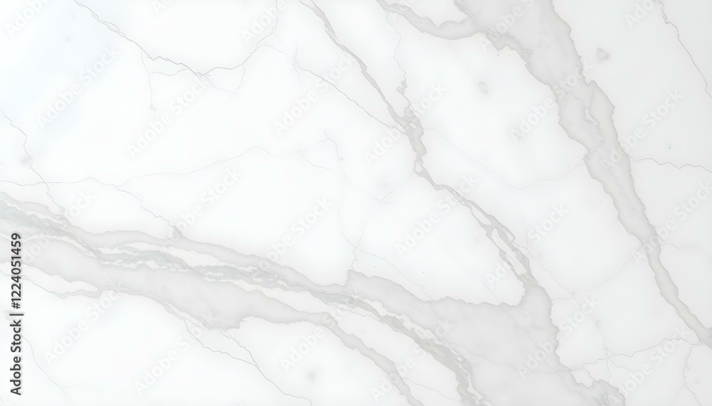 Obraz premium Luxurious White Marble Texture: Elegant Gray Veining, Glossy Finish art stone clean decor 