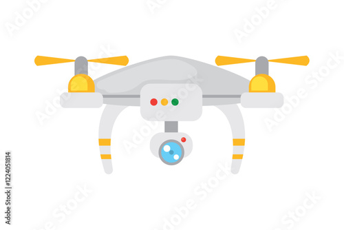 Delivery drone with yellow propellers