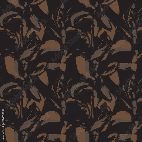 Neutral Colour Abstract Floral Seamless Pattern Design