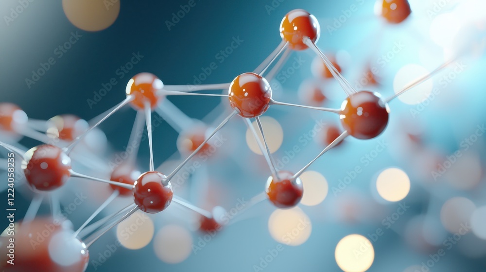 3d visualization of molecular networks and atomic bonds 3d visualization of molecular networks and atomic bonds