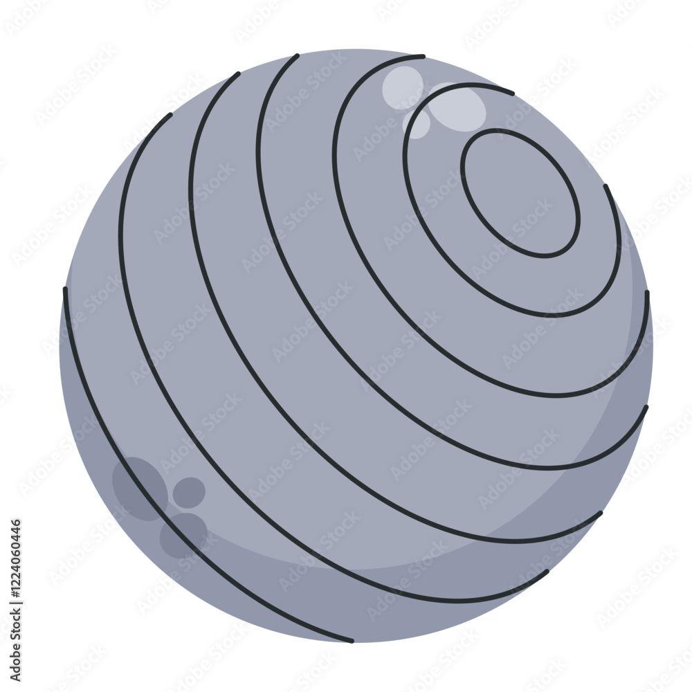 Stability Ball Fitness Illustration Stability Ball Fitness Illustration