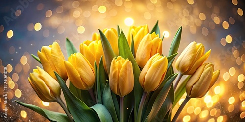 Long Exposure Yellow Tulip Bouquet Photography - Stunning Floral Image, Amarilla Tulipanes, Flores Amarillas