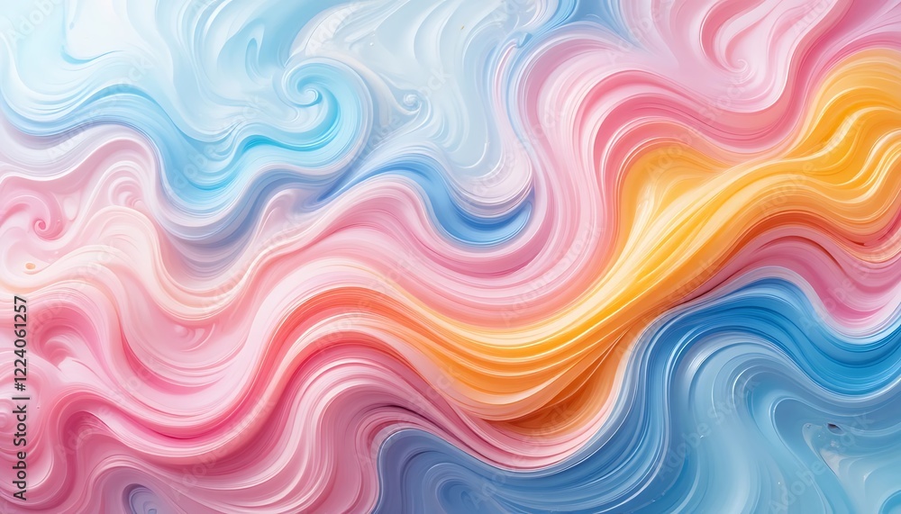 Abstract Swirling Pastel Color Wave Design Abstract Swirling Pastel Color Wave Design