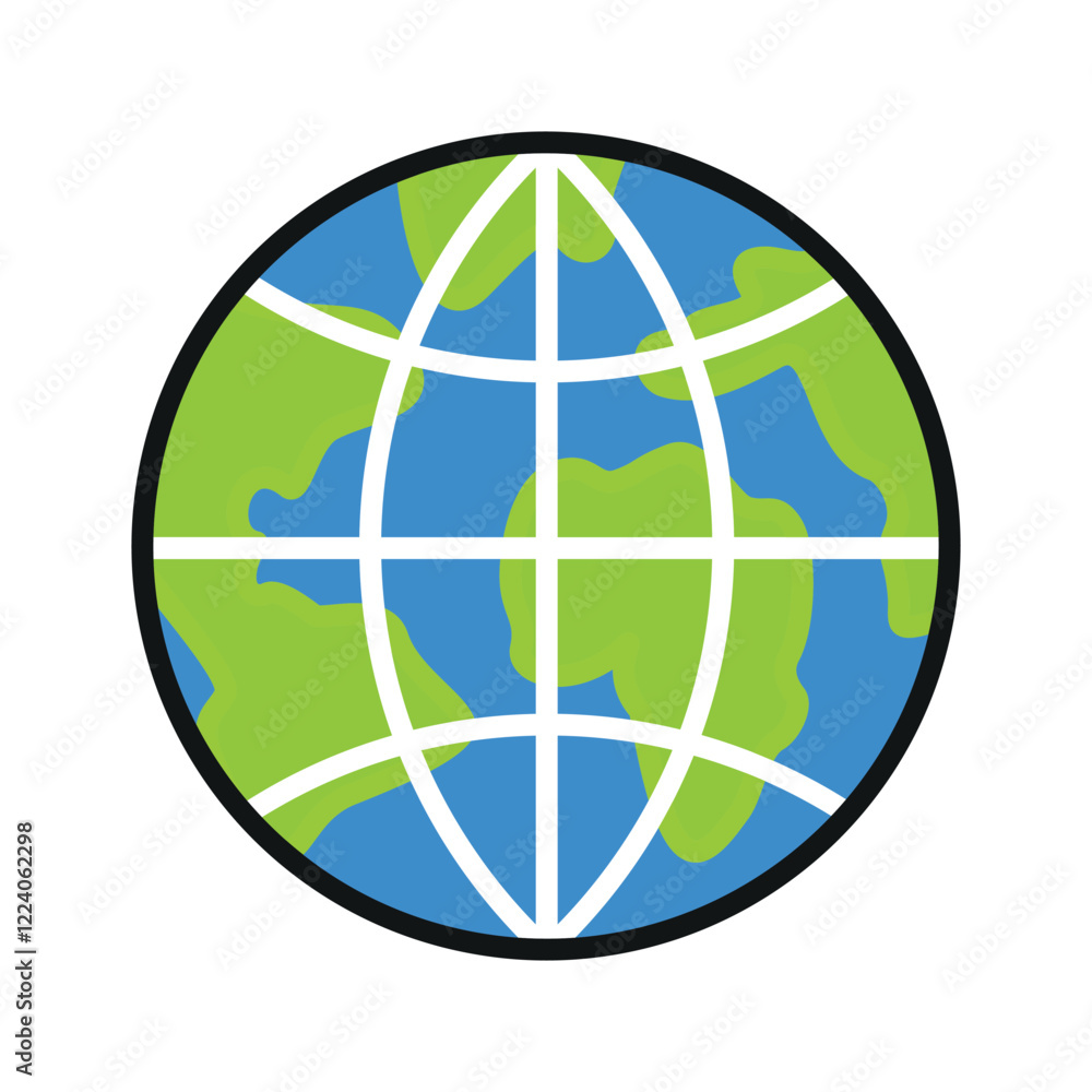 globe icon vector design template elegant style globe icon vector design template elegant style
