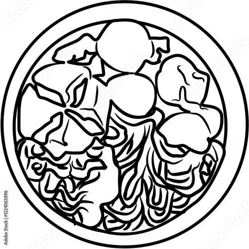 bakso Nusantara Cuisine coloring page